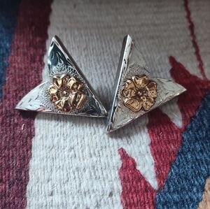 Vintage Western Silver Ricardo Collar tips